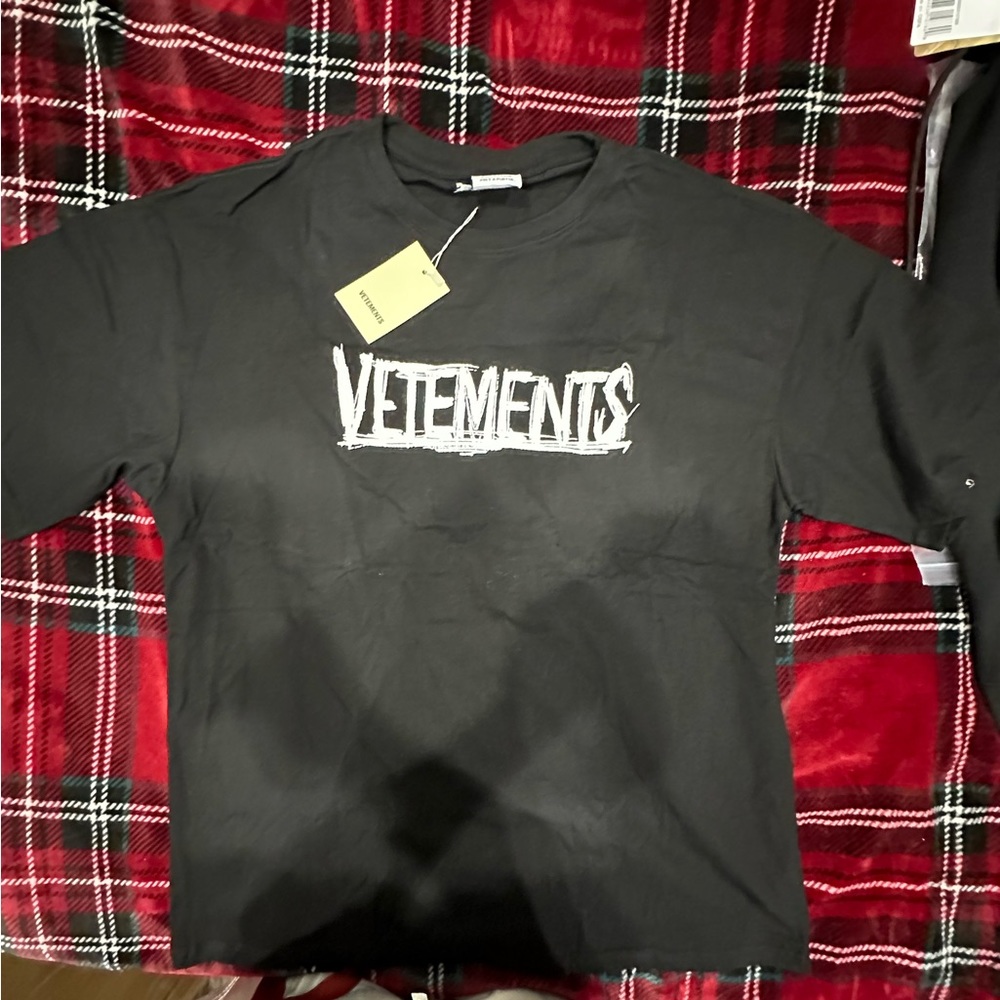 Vetements Charcoal Graphic Short Sleeve Tee